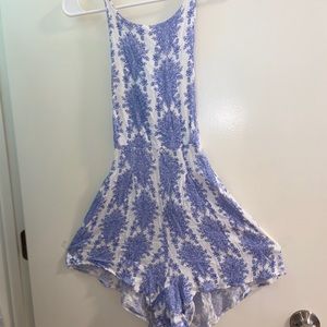 Blue and white romper (looks weird in photos)